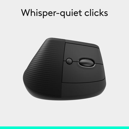 Logitech Lift Wireless Vertical Ergonomic Computer Mouse 4000 DPI Graphite
