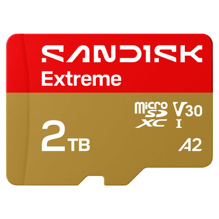 SanDisk Extreme 2TB microSDXC UHS-I U3 V30 A2 140MB/s Write Memory Card