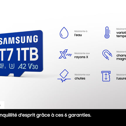 Samsung T7 1TB Blue microSDXC Memory Card UHS-I U3 V30 A2 up to 170MB/s