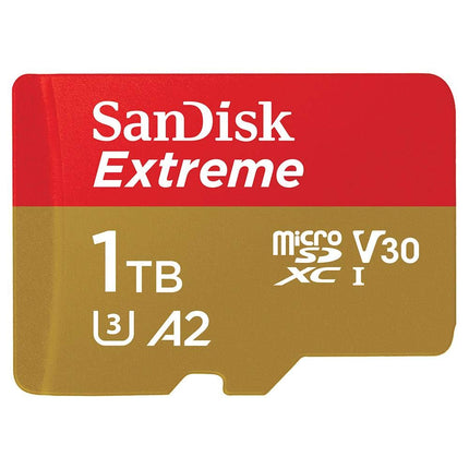 SanDisk Extreme 1TB microSDXC UHS-I U3 V30 A2 90MB/s Write Memory Card