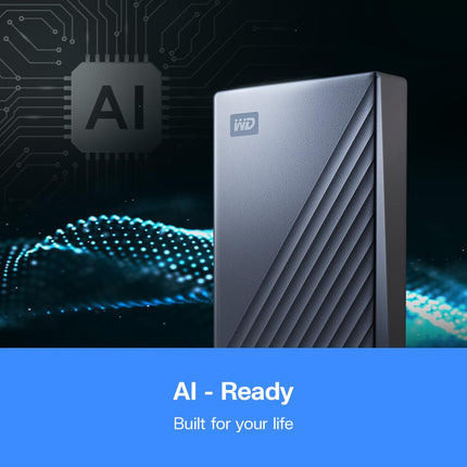 WD My Passport Ultra 4TB Blue Portable External HDD USB-C AES Encryption