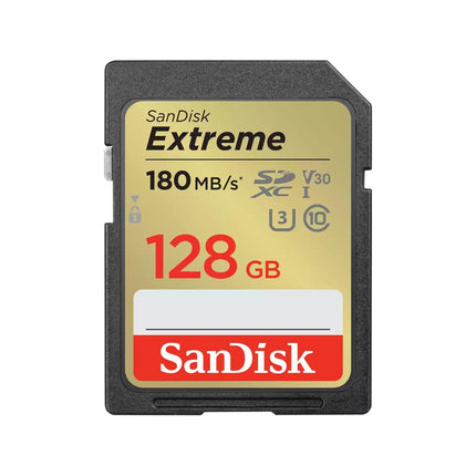 SanDisk Extreme 128GB SDXC UHS-I Class 10 U3 V30 90MB/s Write Memory Card