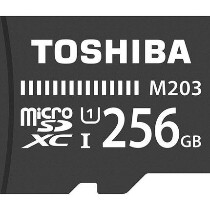 Toshiba 256GB microSDXC UHS-I U1 Up to 100MB/s Read Memory Card Black M203K2560EA