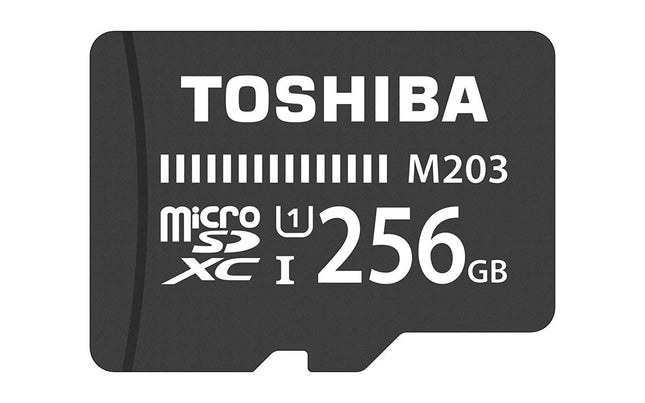 Toshiba 256GB microSDXC UHS-I U1 Up to 100MB/s Read Memory Card Black M203K2560EA