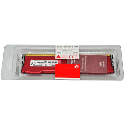 Kingston HyperX FURY 4GB 1 x 4GB DDR3 1600MHz CL10 UDIMM Desktop RAM Kit