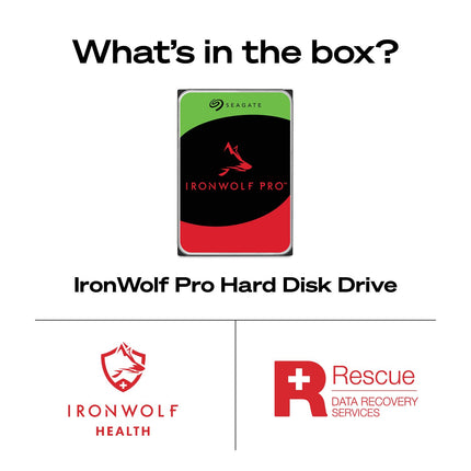 Seagate IronWolf Pro 16TB 3.5-inch SATA NAS HDD, 7200 RPM, 256MB Cache CMR