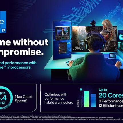 Intel Core i7-14700F LGA 1700 - 20-Core CPU, up to 5.4GHz, With Cooler