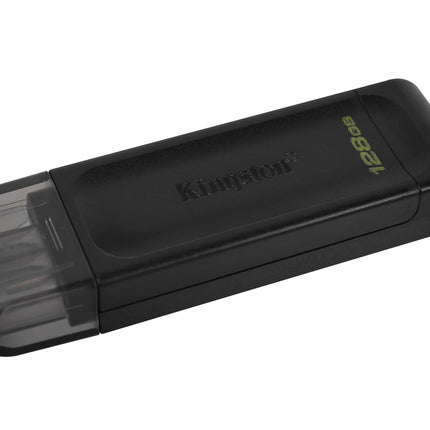Kingston DataTraveler 70 128GB USB-C USB 3.2 Gen 1 USB Flash Drive Black