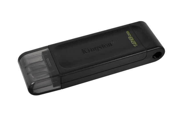 Kingston DataTraveler 70 128GB USB-C USB 3.2 Gen 1 USB Flash Drive Black