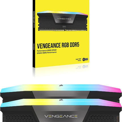 Corsair Vengeance RGB 32GB 2 x 16GB DDR5 6400MHz CL36 UDIMM Desktop RAM