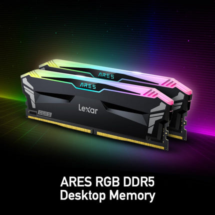 Lexar ARES RGB 32GB DDR5 RAM 6400MHz CL32 2 x 16GB Desktop Memory RAM Kit