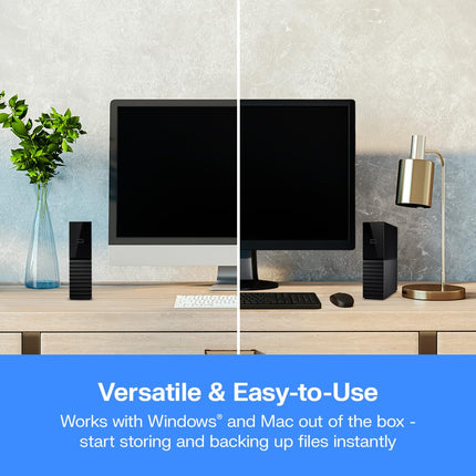 WD My Book 16TB Desktop External HDD USB 3.2 Gen 1 with Backup Software