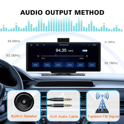 VOLTANO 10.26" Wireless CarPlay Android Auto GPS 4G Car Display 4/64GB