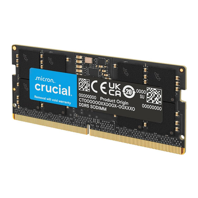 Crucial 16GB 1 x 16GB DDR5 5600MHz CL46 SO-DIMM Laptop RAM Memory Module