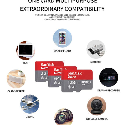 SanDisk Ultra 200GB microSDXC UHS-I Class 10 Up to 90MB/s Read Memory Card