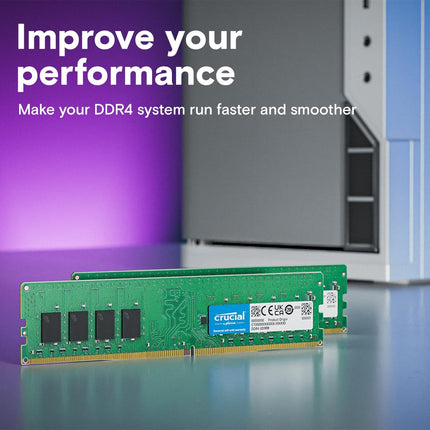 Crucial 8GB 1 x 8GB DDR4 3200MHz CL22 UDIMM Desktop Computer Memory Non-ECC