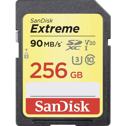 SanDisk Extreme 256GB SDXC UHS-I Class 10 U3 V30 60MB/s Write Memory Card