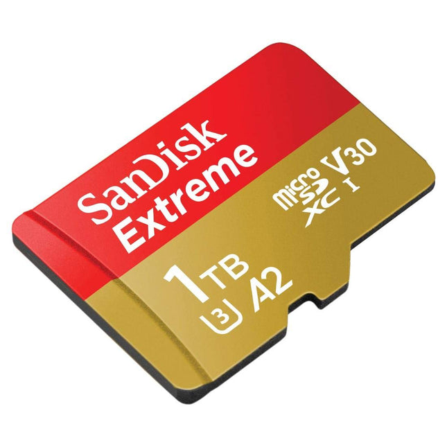 SanDisk Extreme 1TB microSDXC UHS-I U3 V30 A2 90MB/s Write Memory Card
