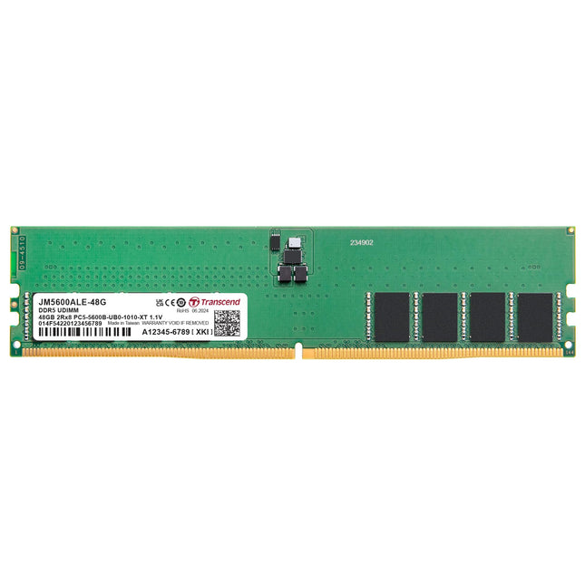 Transcend JetRam 48GB DDR5 5600MHz CL46 Single UDIMM Desktop Memory Module