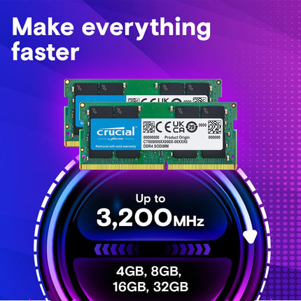 Crucial 8GB DDR4 RAM 2400MHz CL17 SO-DIMM Laptop Computer Memory Module