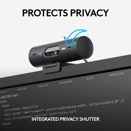 Logitech Brio 505 Full HD 1080p USB-C Webcam with HDR and Autofocus - Grey