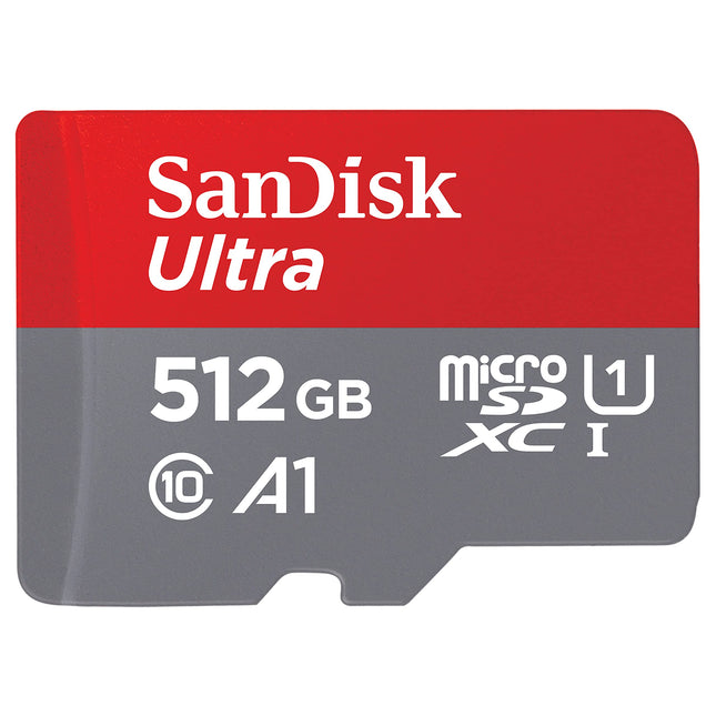 SanDisk Ultra 512GB microSDXC UHS-I U1 A1 Up to 120MB/s Read Memory Card