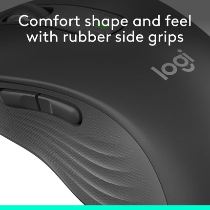 Logitech Signature M650 L Wireless Computer Mouse 4000 DPI Large Graphite