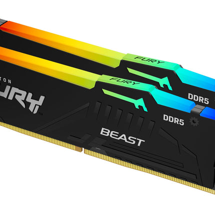 Kingston FURY Beast RGB 32GB 2 x 16GB DDR5 6000MHz CL36 UDIMM Desktop RAM