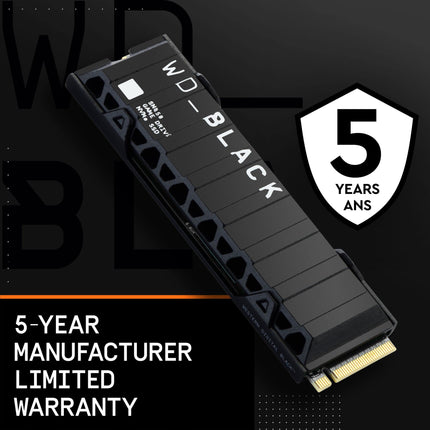 Western Digital WD_BLACK SN850 1TB NVMe SSD with Heatsink, PCIe 4.0 x4
