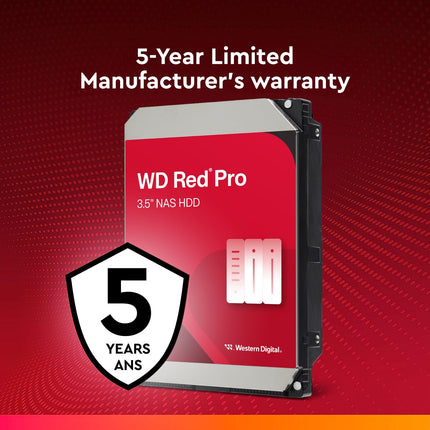 WD Red Pro 8TB 3.5-inch SATA NAS Hard Drive, 7200 RPM, 256MB Cache, CMR