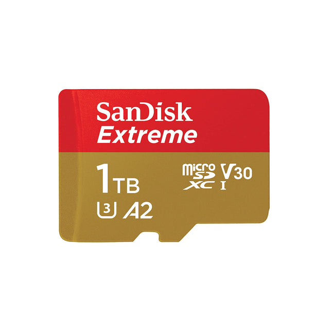SanDisk Extreme 1TB microSDXC UHS-I U3 V30 A2 130MB/s Write Memory Card