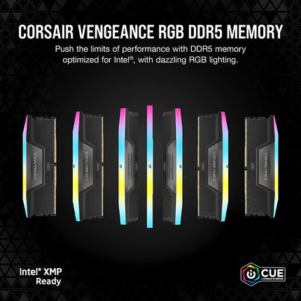 Corsair Vengeance RGB 32GB 2 x 16GB DDR5 6400MHz CL36 UDIMM Desktop RAM