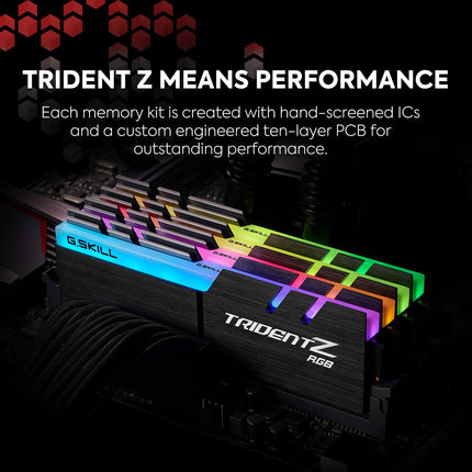 G.SKILL Trident Z RGB 64GB 2 x 32GB DDR4 3600MHz CL18 UDIMM Desktop RAM