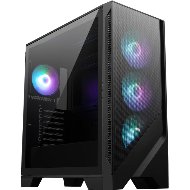 MSI MAG FORGE 321R AIRFLOW Mid Tower ATX Gaming PC Case 4 ARGB Fans Black
