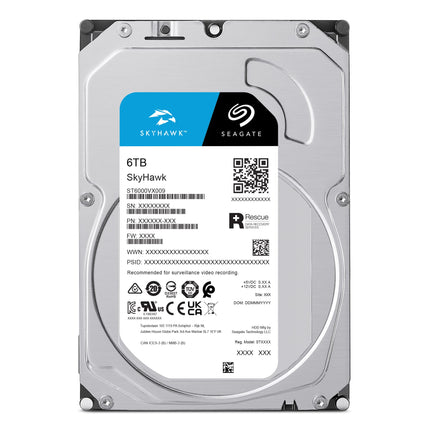 Seagate SkyHawk 6TB 3.5-inch SATA Surveillance HDD, 5400 RPM, 256MB Cache