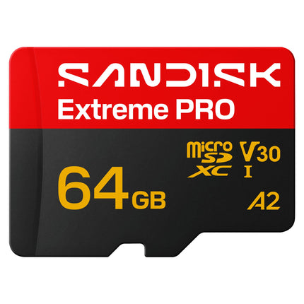 SanDisk Extreme PRO 64GB microSDXC UHS-I U3 V30 A2 90MB/s Write Memory Card