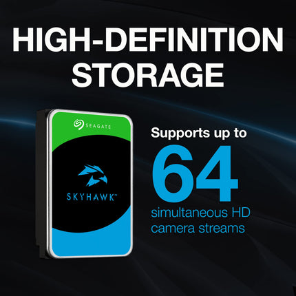 Seagate SkyHawk 6TB 3.5-inch SATA Surveillance HDD, 5900 RPM, 256MB Cache
