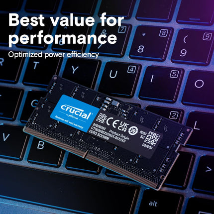 Crucial 64GB 2 x 32GB DDR5 5200MHz CL42 SO-DIMM Laptop RAM Memory Module