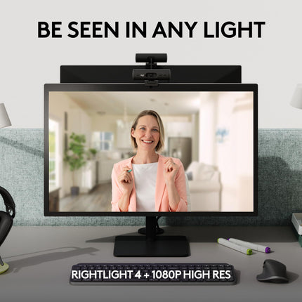 Logitech Brio 505 Full HD 1080p USB-C Webcam with HDR and Autofocus - Grey