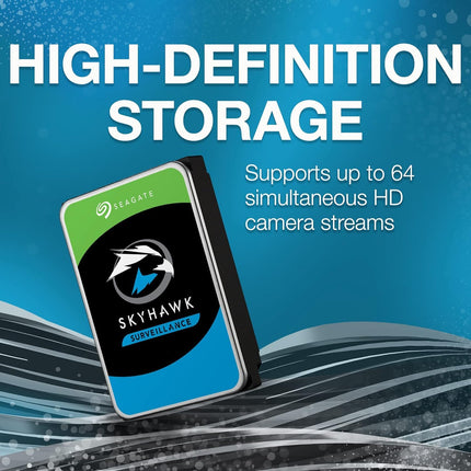 Seagate SkyHawk 4TB 3.5-inch SATA Surveillance HDD, 5400 RPM, 256MB Cache