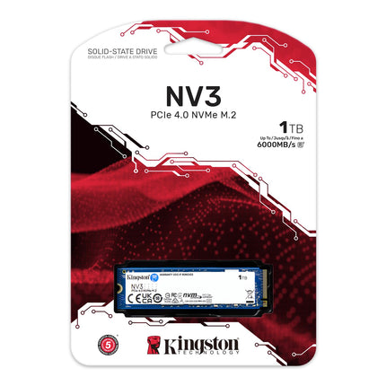 Kingston NV3 1TB M.2 2280 NVMe SSD PCIe 4.0 x4, Up to 6000 MB/s Storage