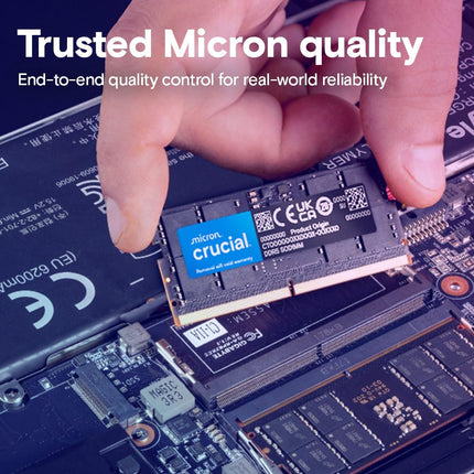 Crucial DDR5 RAM 16GB 4800MHz SODIMM, Laptop Computer Memory, Mini PC, CL40 - CT16G48C40S5