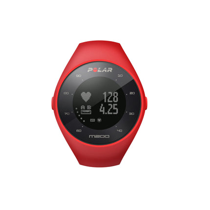 Polar M200 42mm GPS Running Smartwatch Wrist Heart Rate Bright Red USB