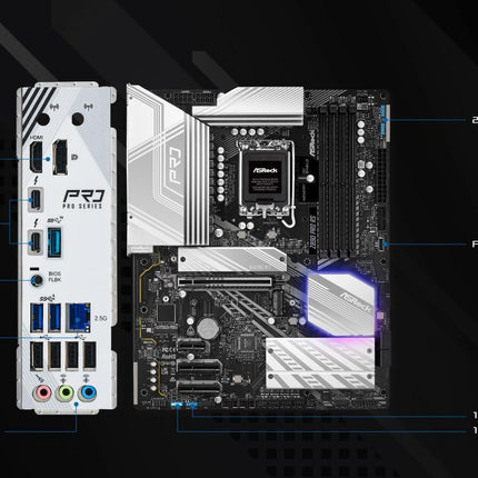 ASRock Z890 Pro RS Z890 LGA 1851 ATX DDR5 PCIe 5.0 Desktop Motherboard