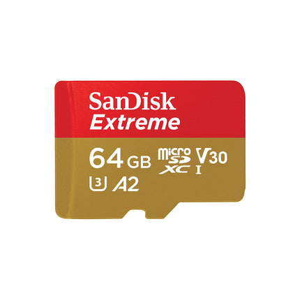 SanDisk Extreme 64GB microSDXC UHS-I V30 A2 Up to 170MB/s Read Memory Card