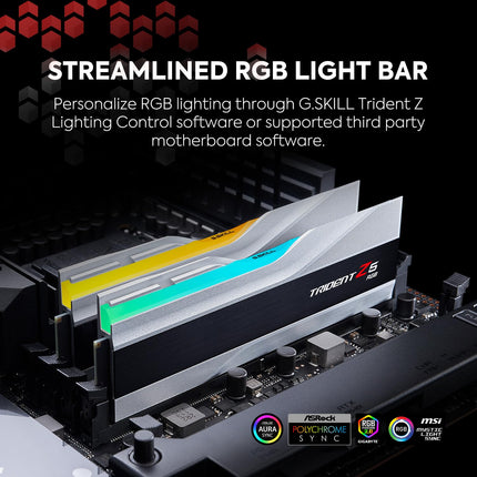 G.SKILL Trident Z5 RGB 32GB 2 x 16GB DDR5 7200MHz CL34 UDIMM Desktop RAM