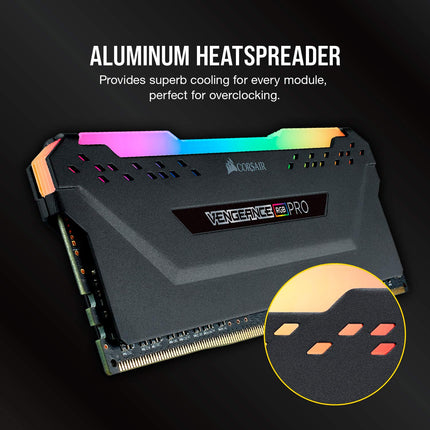 Corsair Vengeance RGB PRO 16GB DDR4 RAM 3600MHz CL18 2 x 8GB DIMM RAM Kit