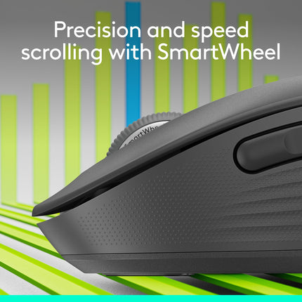 Logitech Signature M650 L Wireless Computer Mouse 4000 DPI Large Graphite