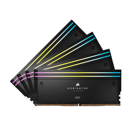 CORSAIR DOMINATOR TITANIUM RGB DDR5 RAM 96GB (4x24GB) DDR5 Up to 6000MHz CL30 Intel XMP iCUE Compatible Computer Memory - Black (CMP96GX5M4B6000C30)