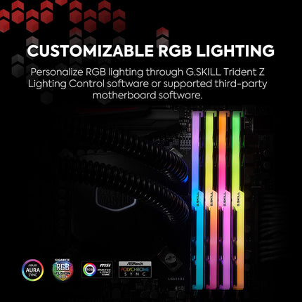 G.SKILL Trident Z RGB 64GB 2 x 32GB DDR4 3600MHz CL18 UDIMM Desktop RAM